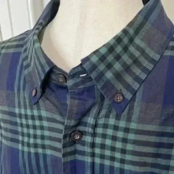 Orvis Green And Blue Plaid Long Sleeve Button Up‎ Shirt Mens Sz XL EUC - Picture 9 of 12